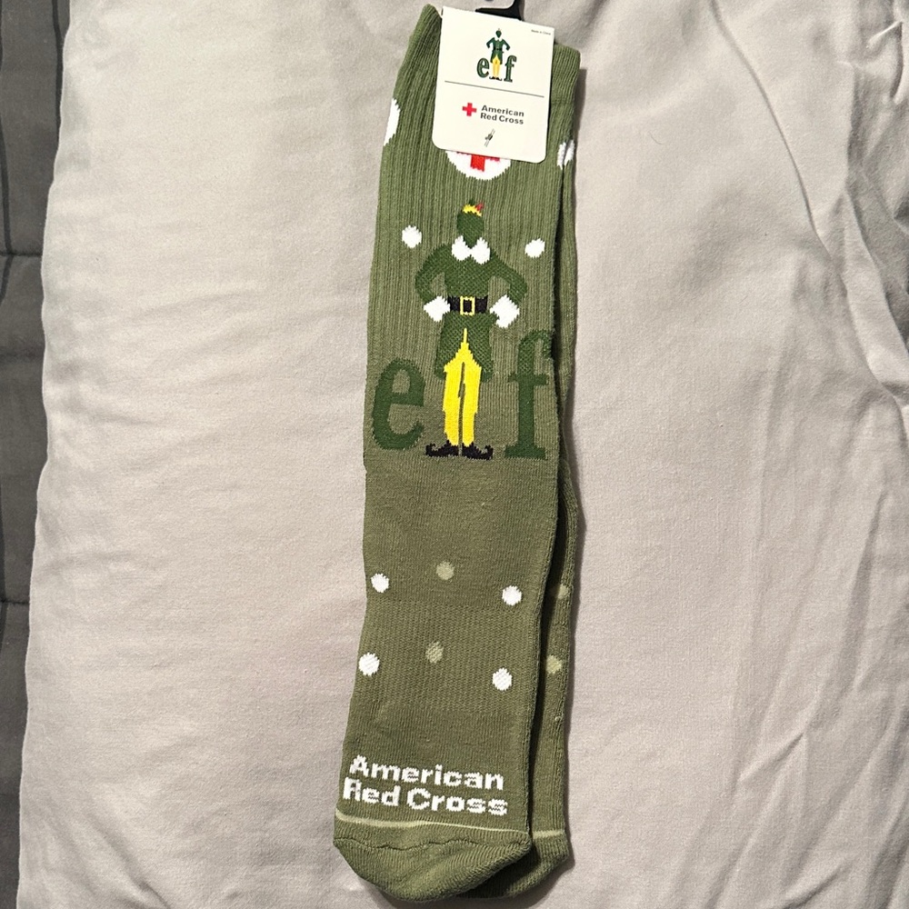 American Red Cross Elf Holiday Socks